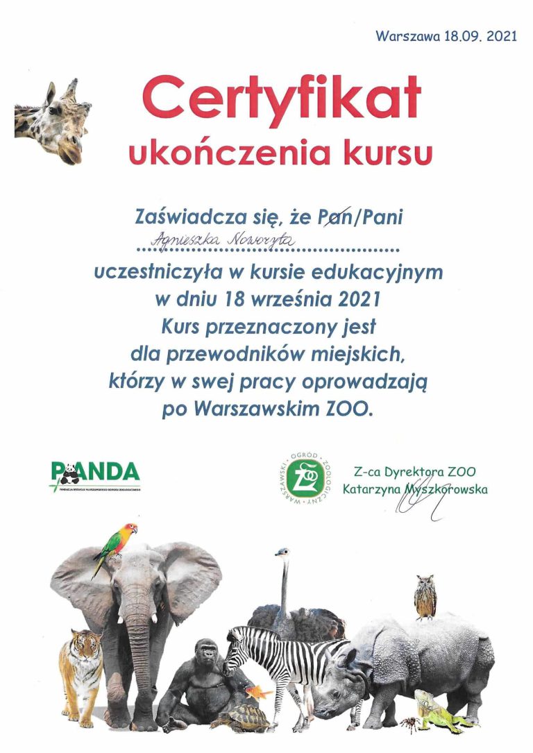 Certyfikat ZOO-1